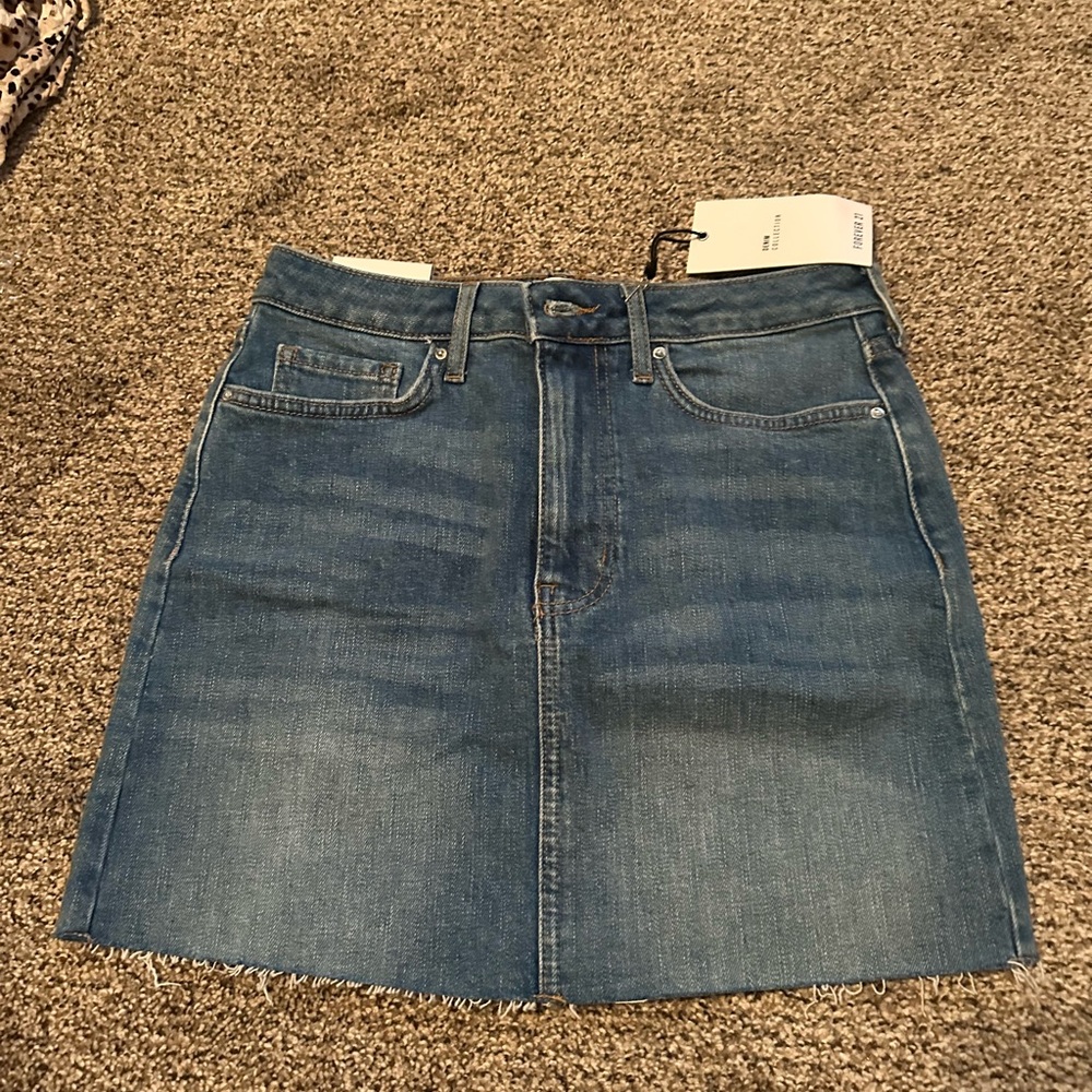 Forever 21 Blue A-Line Mini Skirt Casual
